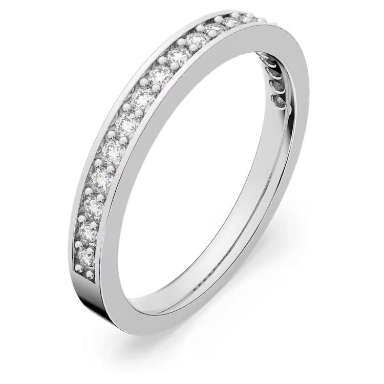 Matrix ring White, Rhodium plated